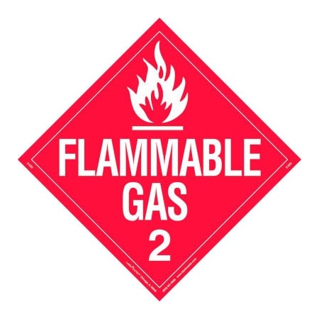 American Labelmark Co LabelMaster Z-EZ8 Flammable Gas Placard, Worded, Removable Vinyl, 25/Pack Z-EZ8
